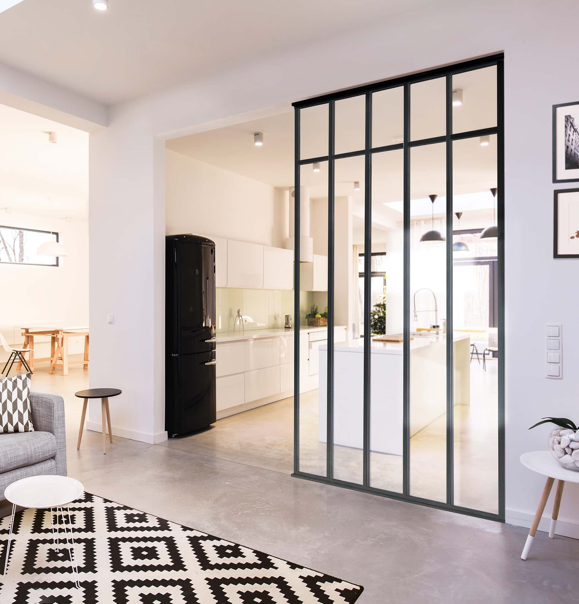 Verrière d'intérieur sur mesure style atelier